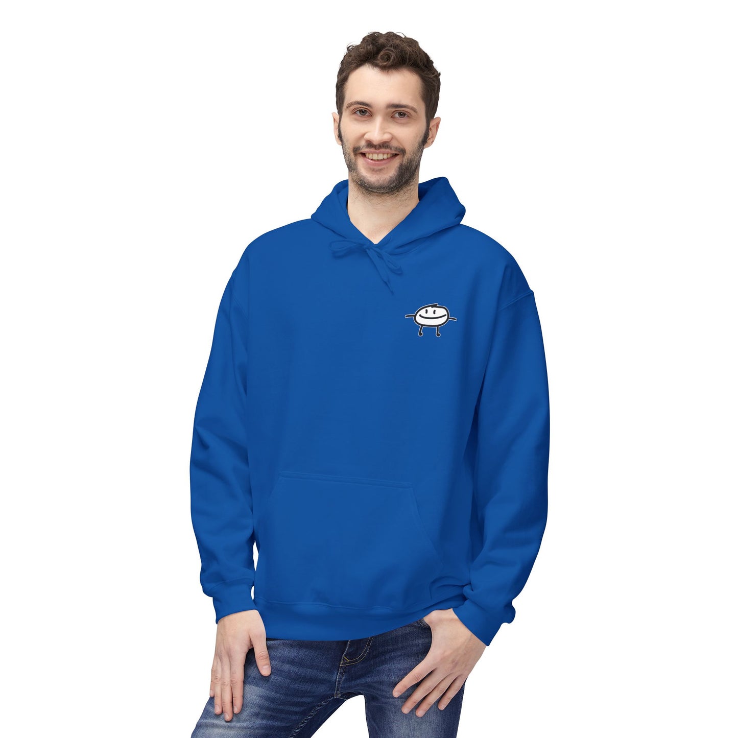 Positive On Purpose Hoodie; Simple logo design with wave quotes on back.