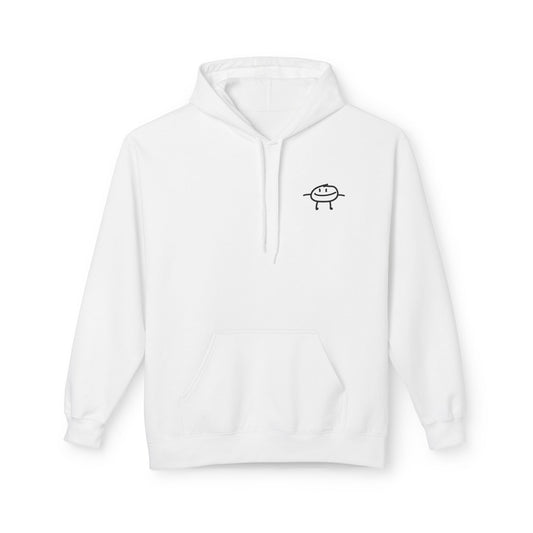 Positive On Purpose Hoodie; Simple logo design with wave quotes on back.