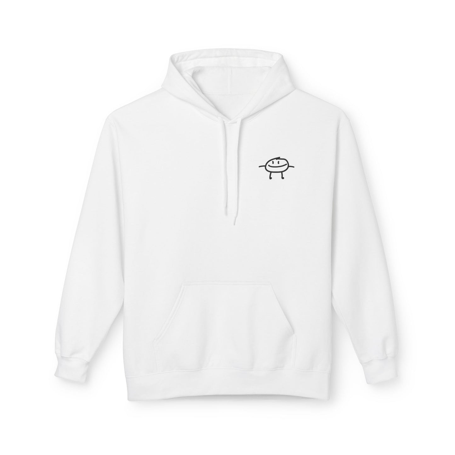 Positive On Purpose Hoodie; Simple logo design with wave quotes on back.