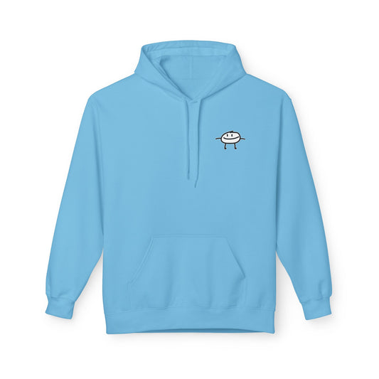 Positive On Purpose Hoodie; Simple logo design with wave quotes on back.